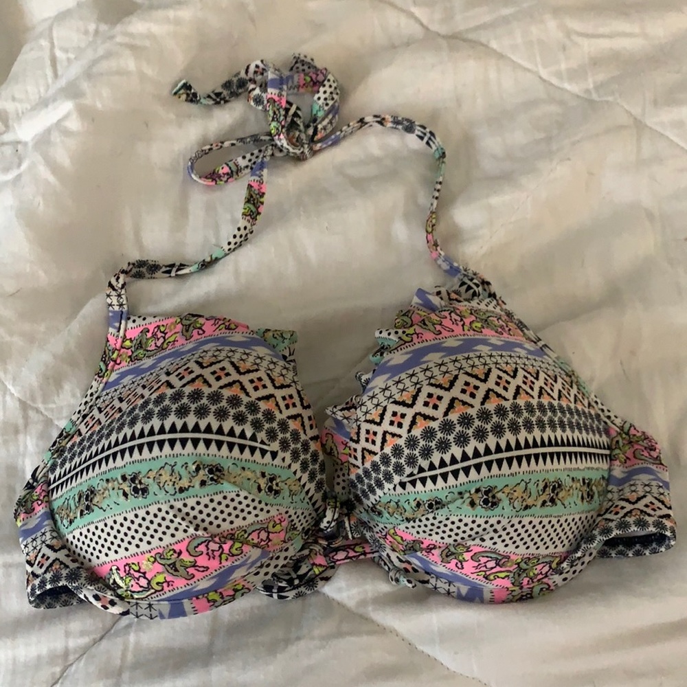Victoria’s Secret printed halter bikini top